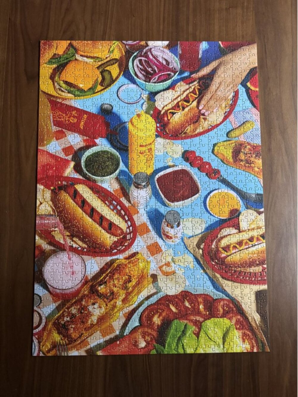 Piecework "Buns Out" 1000 Piece Puzzle – Complete | Summer BBQ Jigsaw Puzzle
